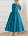 One-shoulder A-line Princess Dress with Ruffles for the Mother of the Bride