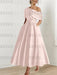 One-shoulder A-line Princess Dress with Ruffles for the Mother of the Bride