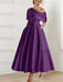 One-shoulder A-line Princess Dress with Ruffles for the Mother of the Bride