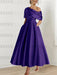 One-shoulder A-line Princess Dress with Ruffles for the Mother of the Bride