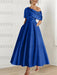 One-shoulder A-line Princess Dress with Ruffles for the Mother of the Bride