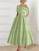 One-shoulder A-line Princess Dress with Ruffles for the Mother of the Bride