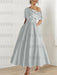 One-shoulder A-line Princess Dress with Ruffles for the Mother of the Bride