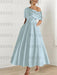One-shoulder A-line Princess Dress with Ruffles for the Mother of the Bride