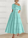 One-shoulder A-line Princess Dress with Ruffles for the Mother of the Bride