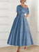 One-shoulder A-line Princess Dress with Ruffles for the Mother of the Bride