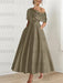One-shoulder A-line Princess Dress with Ruffles for the Mother of the Bride