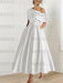 One-shoulder A-line Princess Dress with Ruffles for the Mother of the Bride