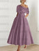 One-shoulder A-line Princess Dress with Ruffles for the Mother of the Bride