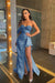 One Shoulder Beadings Mermaid Prom Dress Side Slit