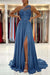One-Shoulder Lace Appliques Prom Dress Long With Slit - Prom Dresses