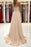 One-Shoulder Lace Appliques Prom Dress With Slit