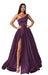 625. One Shoulder Long Slit Prom Dress