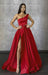 625. One Shoulder Long Slit Prom Dress