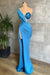 One Shoulder Mermaid Prom Gown with Daring Slit