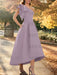Wisteria one shoulder mikado mother of the bride dress with ruffle trim