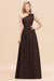 Bridelily Stylish One-shoulder Sleeveless Long Junior Bridesmaid Dresses Affordable