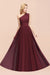 Bridelily Stylish One-shoulder Sleeveless Long Junior Bridesmaid Dresses Affordable