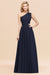 Bridelily Stylish One-shoulder Sleeveless Long Junior Bridesmaid Dresses Affordable