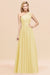 Bridelily Stylish One-shoulder Sleeveless Long Junior Bridesmaid Dresses Affordable