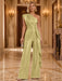 Canary One Shoulder Pleated Sequin Wide Leg Evening Jumpsuit