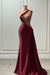Sleeveless Strapless Burgundy Long Prom Dress with Pleated Beadings - Prom Dresses