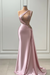Sleeveless Strapless Pink Long Prom Dress with Pleated Beadings - Prom Dresses