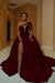 One Shoulder Satin Aline Wedding Dresses Front Slit Wedding Dresses with Train - wedding dresses