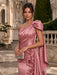 One Shoulder Satin Mermaid Evening Dresses with 3D Flowers