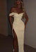 Daffodil One Shoulder Sequins Prom Dress Mermaid Long with Side Split