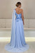 One-Shoulder Sleeveless Chiffon Evening Dresses Long with Side Slit - Prom Dresses