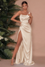 One Shoulder Sleeveless Long Slit Mermaid Evening Dress - Prom Dresses