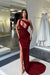 One-Shoulder Sleeveless Long Slit Mermaid Evening Dress
