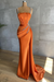 Orange glitter evening dresses floor-length Prom Dress - Prom Dresses