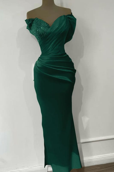 Orange Sweetheart Off-the-Shoulder Mermaid Sequins Evening Dress Online