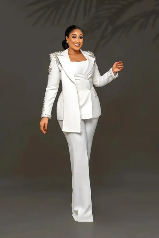 Pearl Beaded Women's Suit 2-Piece - Mother of the Bride Outfit