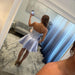 Pearl Corset Bow A-Line Homecoming Dress
