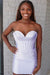 Lilac Pearl Embellished Corset Mini Homecoming Dress Strapless Sweetheart Bodycon Dress