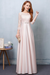 Pearl Pink Evening Dress Satin Prom Dress Lace Applique Wedding Guest Dresses Sash A Line Maxi Mother's Dress wedding guest dress
