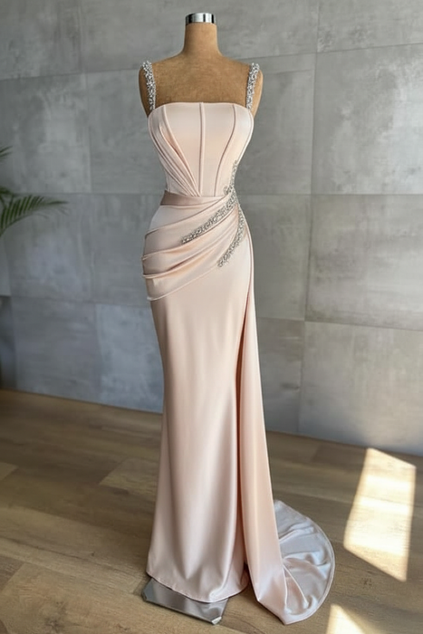 Pearl Pink glitter evening dresses floor-length Prom Dress - Prom Dresses