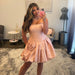 3D Rose Corset Bubble Skirt Homecoming Dress