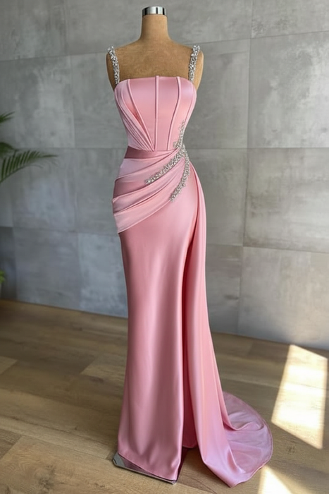 Pink glitter evening dresses floor-length Prom Dress - Prom Dresses