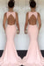 Pink Mermaid Long Evening Dress