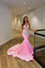 Glitter Sequins Pink Prom Dress Mermaid with Appliques