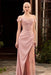 Pink Off-The-Shoulder Mermaid Prom Dress with Applique Split Beadings