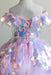 Pink Off-the-shoulder Sequined Asymmetrical Dress - Flower Girl Dresses