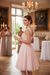 Pink Vintage Tulle Knee Length Homecoming Dress Straps Graduation Dresses - Prom Dresses
