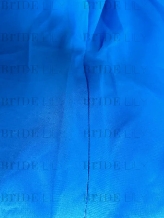 Plain chiffon fabric close-up in bright blue