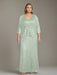 Plus Size 2-Piece Mother of the Bride Dress Set with Square Neck and Floor-Length Sheath