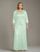 Plus Size 2-Piece Mother of the Bride Dress Set with Square Neck and Floor-Length Sheath